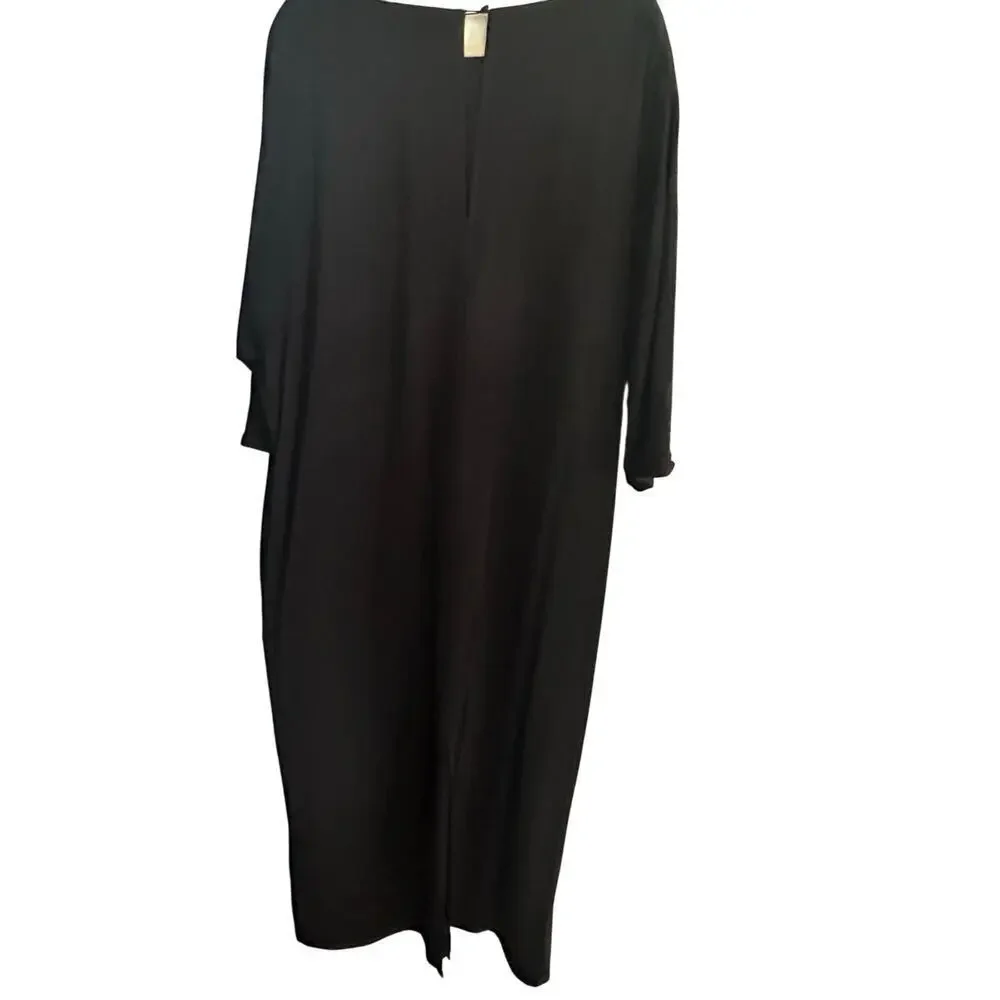 COS Women's Black Round Neck Long Sleeves Maxi Dress Size 14